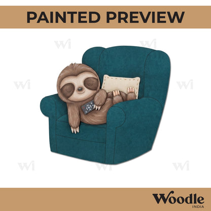 Sloth On A Sofa Pre Marked MDF Design 1