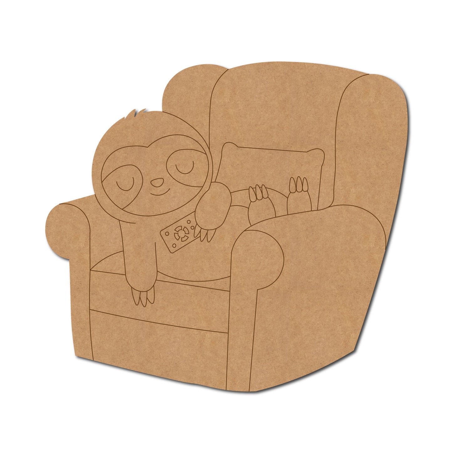 Sloth On A Sofa Pre Marked MDF Design 1
