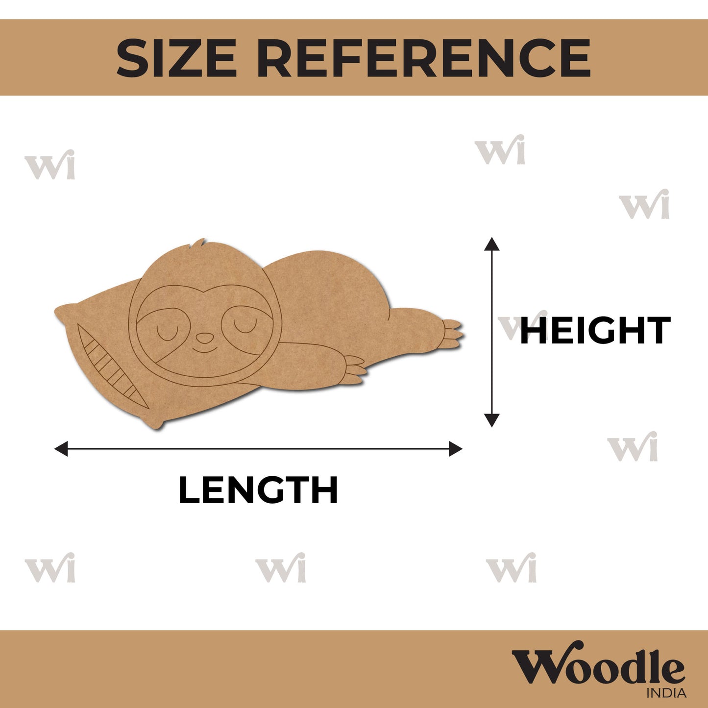 Sloth Pre Marked MDF Design 5