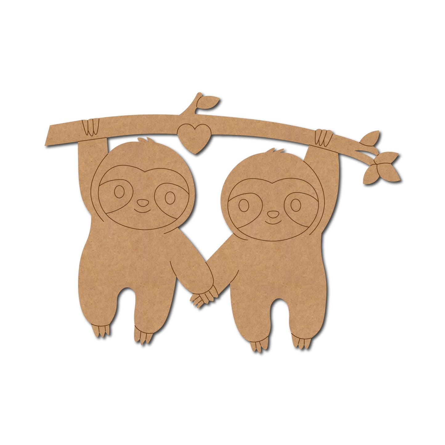 Sloths Hanging Pre Marked MDF Design 1