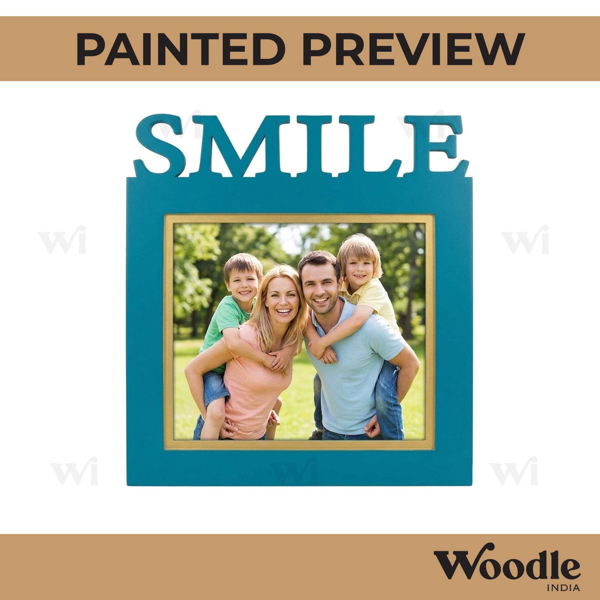 Smile Rectangular Frame MDF Design 1