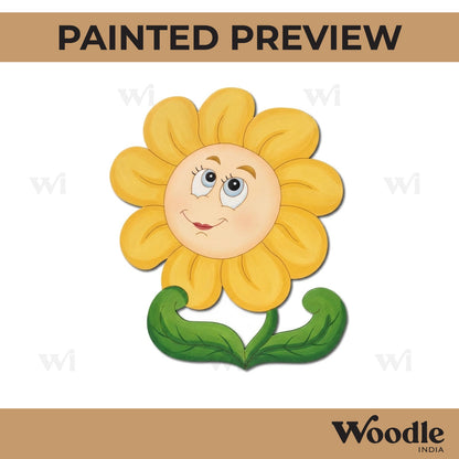 Smiling Flower Pre Marked MDF Design 1