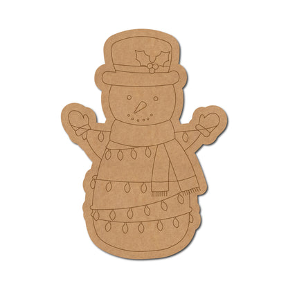 Snow Man Christmas Pre Marked MDF Design 1