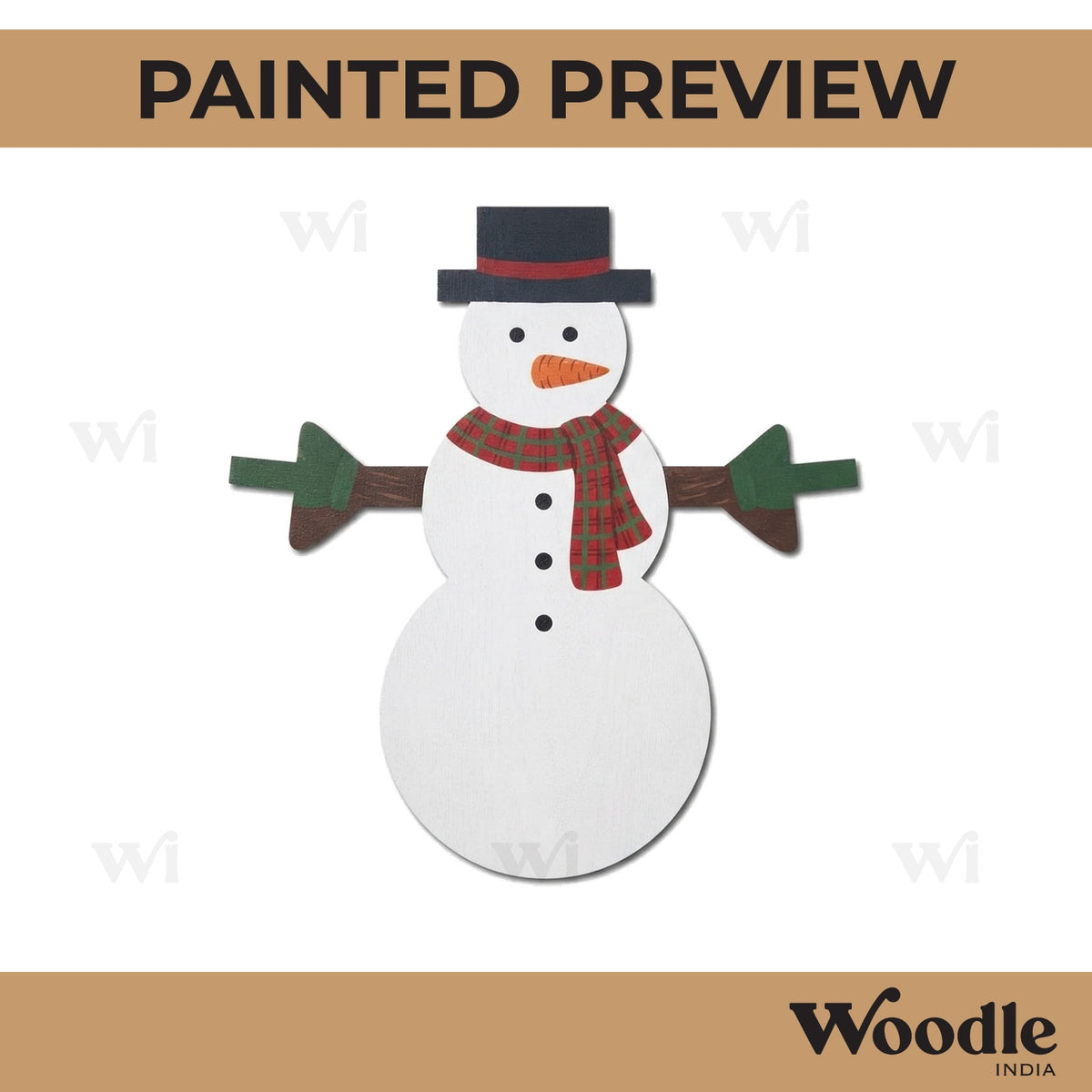 Snow Man Christmas Pre Marked MDF Design 11