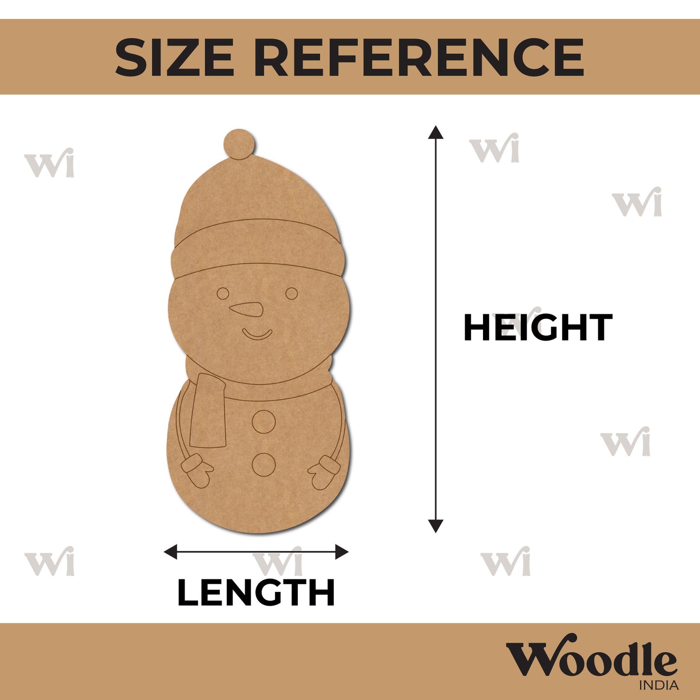 Snow Man Christmas Pre Marked MDF Design 2