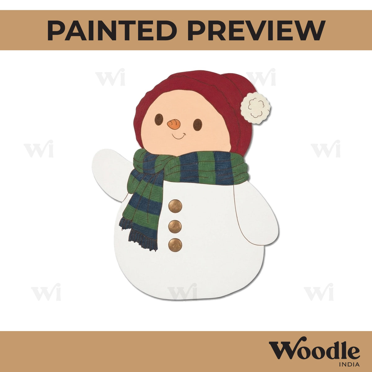 Snow Man Christmas Pre Marked MDF Design 5