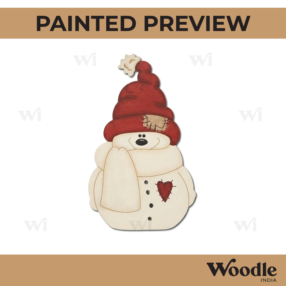 Snow Man Christmas Pre Marked MDF Design 7