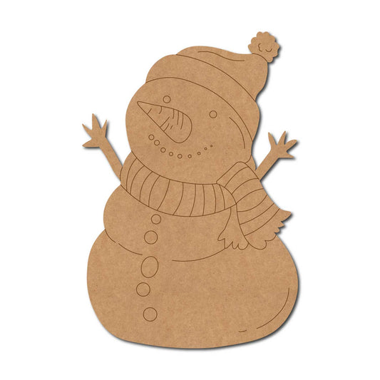 Snow Man Christmas Pre Marked MDF Design 9