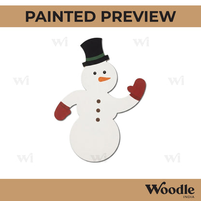 Snow Man Cutout MDF Design 1