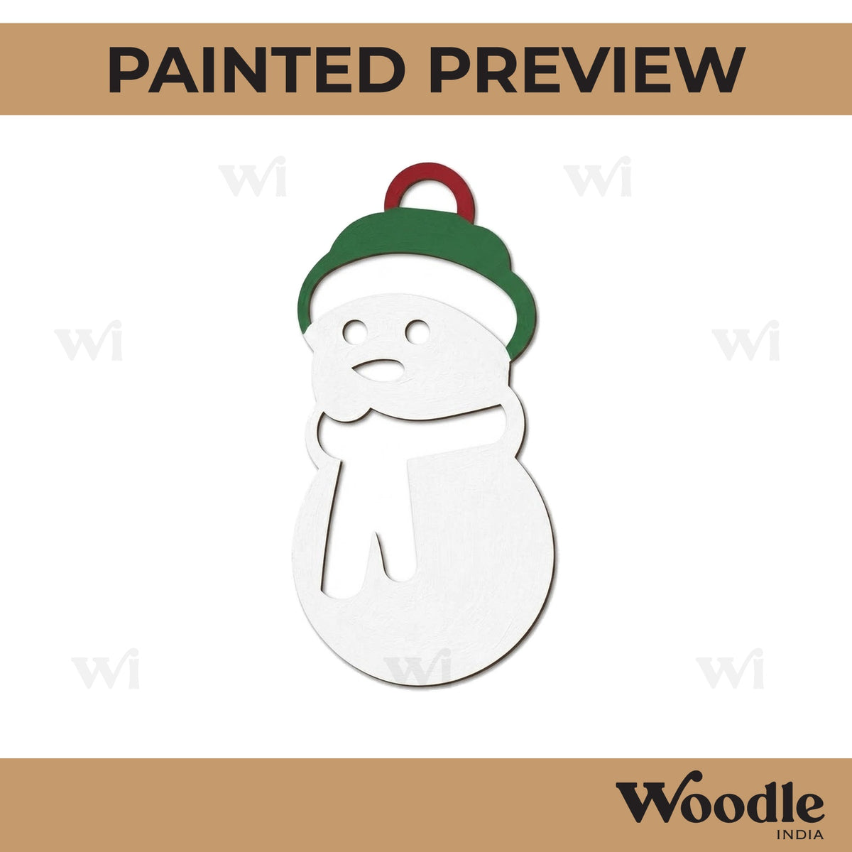 Snow Man Cutout MDF Design 2