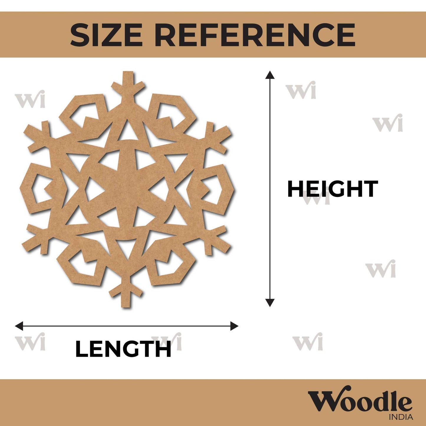 Snowflake Christmas Cutout MDF Design 11