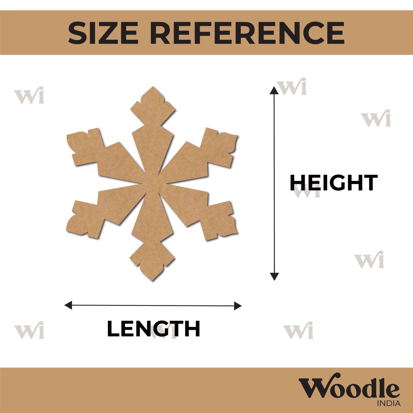 Snowflake Christmas Cutout MDF Design 12