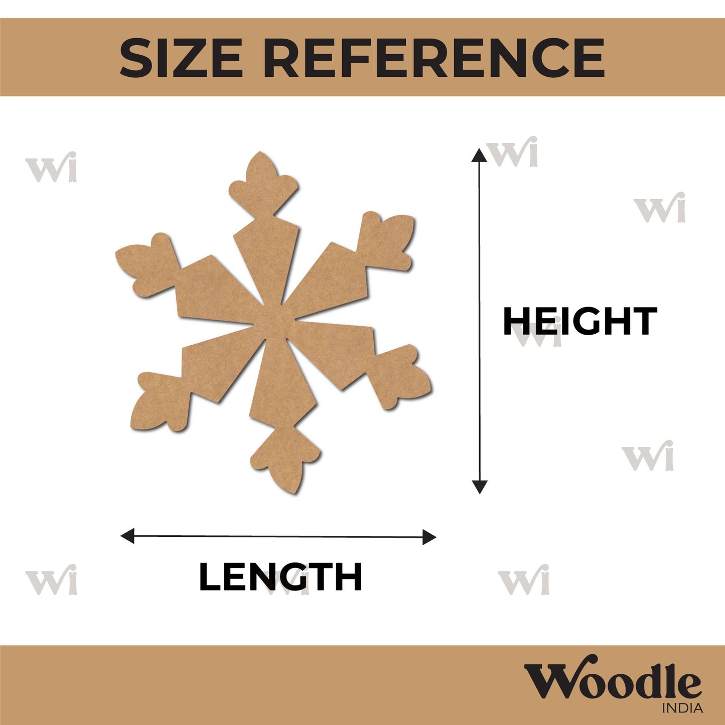 Snowflake Christmas Cutout MDF Design 2