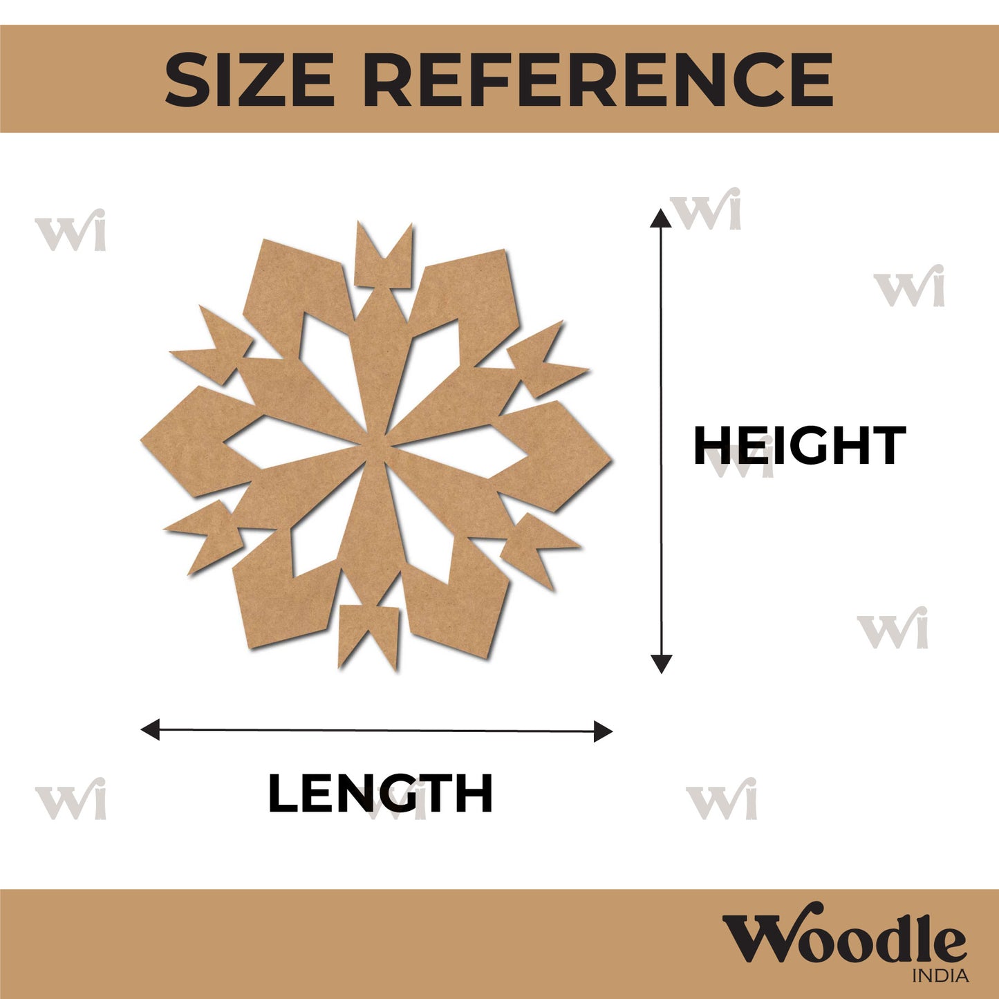 Snowflake Christmas Cutout MDF Design 3