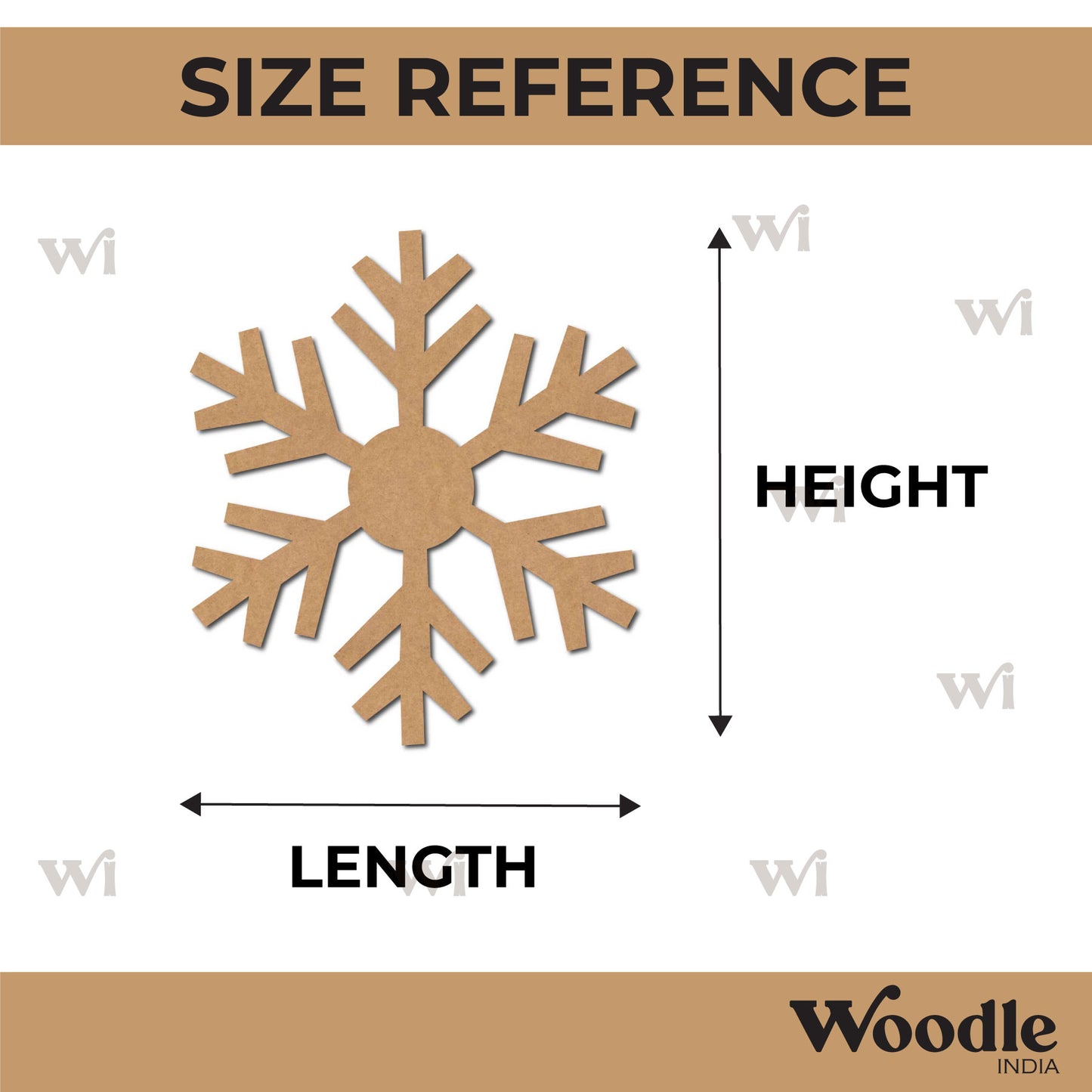Snowflake Christmas Cutout MDF Design 4