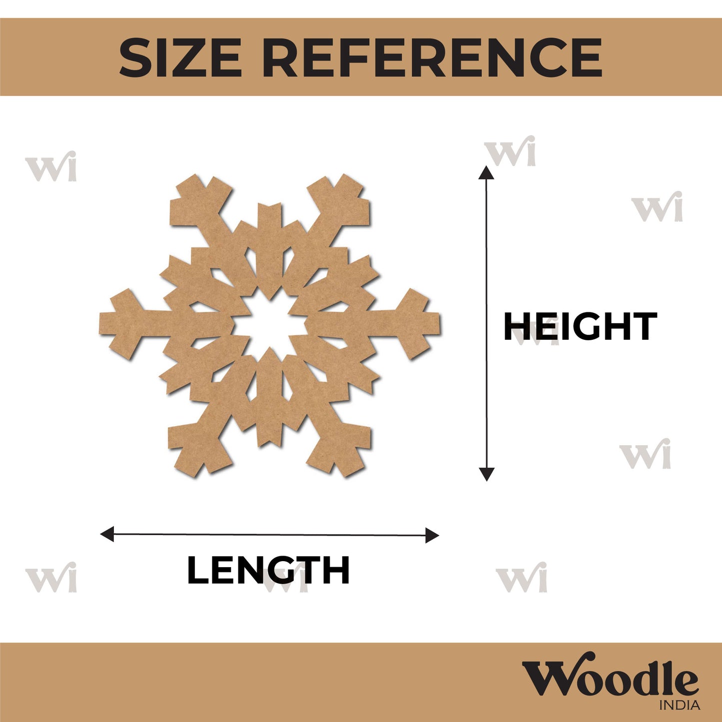 Snowflake Christmas Cutout MDF Design 5