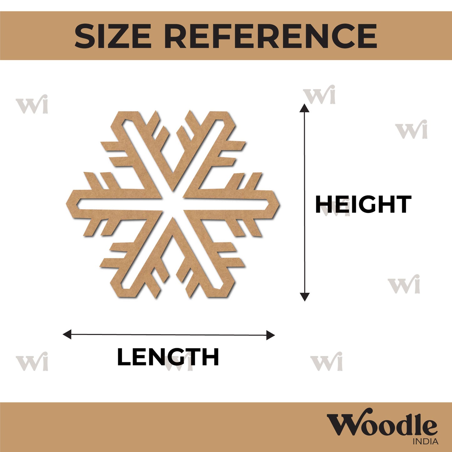 Snowflake Christmas Cutout MDF Design 6