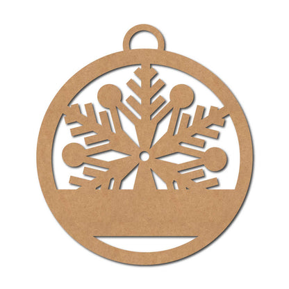Snowflake Christmas Ornament Cutout MDF Design 10