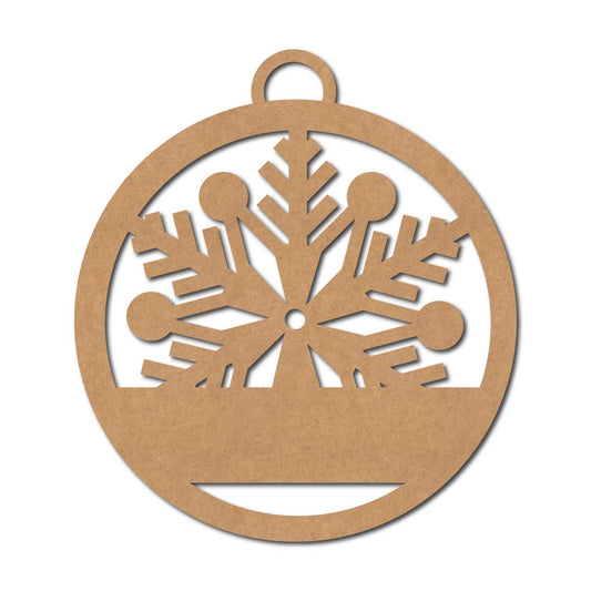 Snowflake Christmas Ornament Cutout MDF Design 10