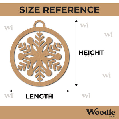 Snowflake Christmas Ornament Cutout MDF Design 11