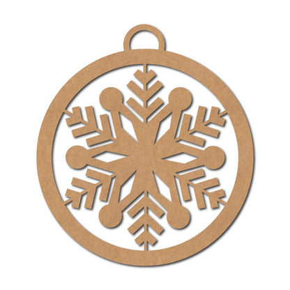 Snowflake Christmas Ornament Cutout MDF Design 11