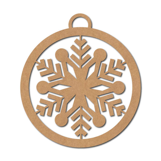 Snowflake Christmas Ornament Cutout MDF Design 11