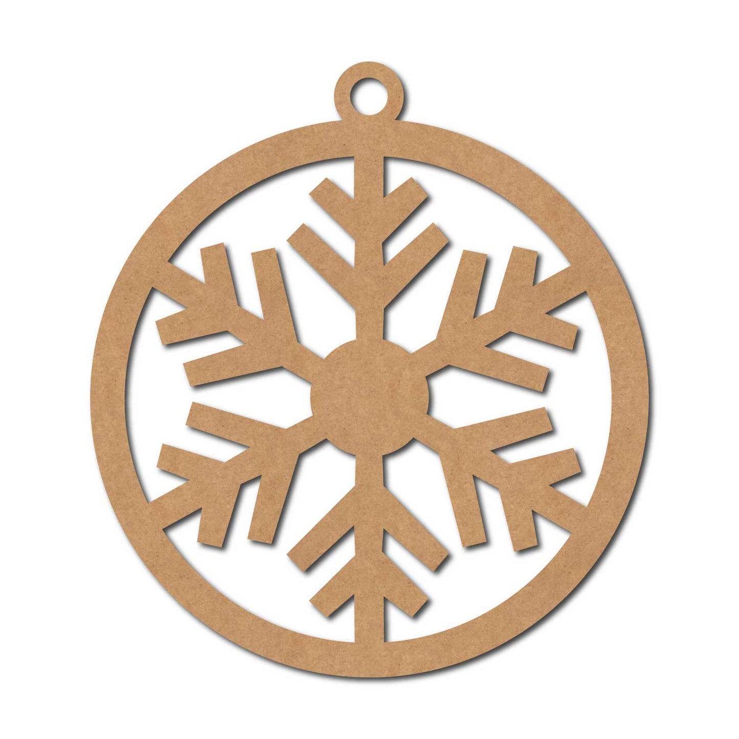 Snowflake Christmas Ornament Cutout MDF Design 1
