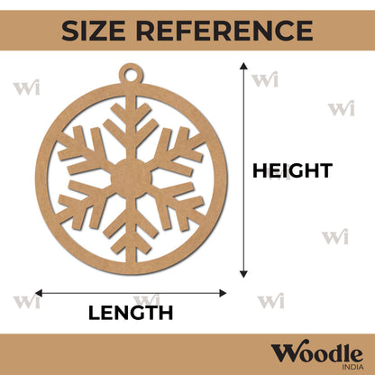 Snowflake Christmas Ornament Cutout MDF Design 1