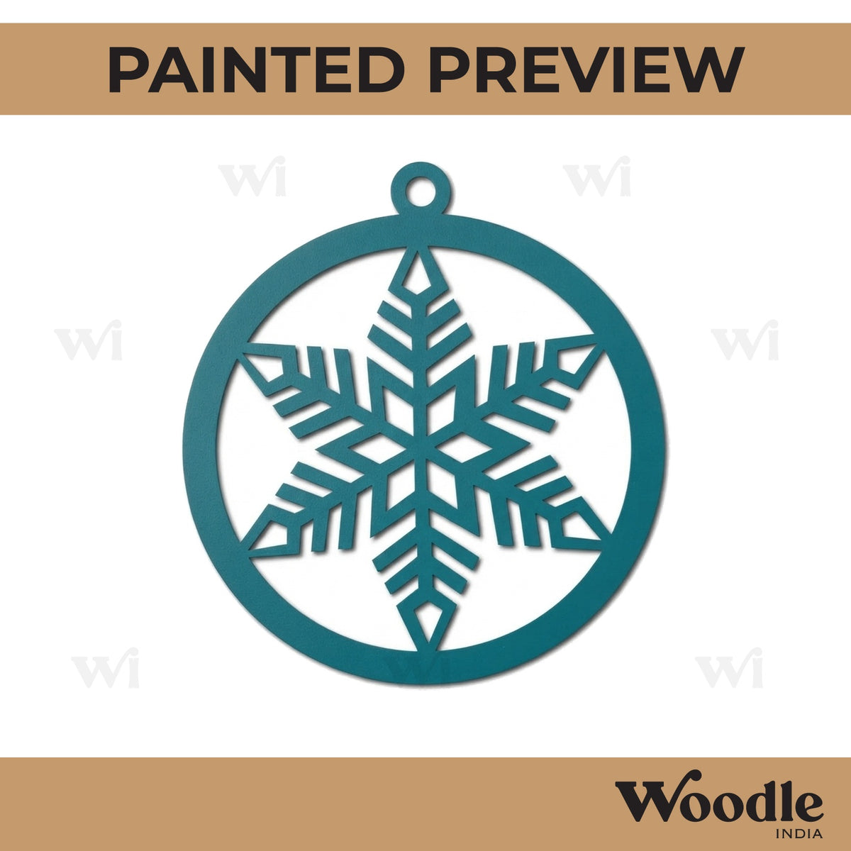Snowflake Christmas Ornament Cutout MDF Design 2