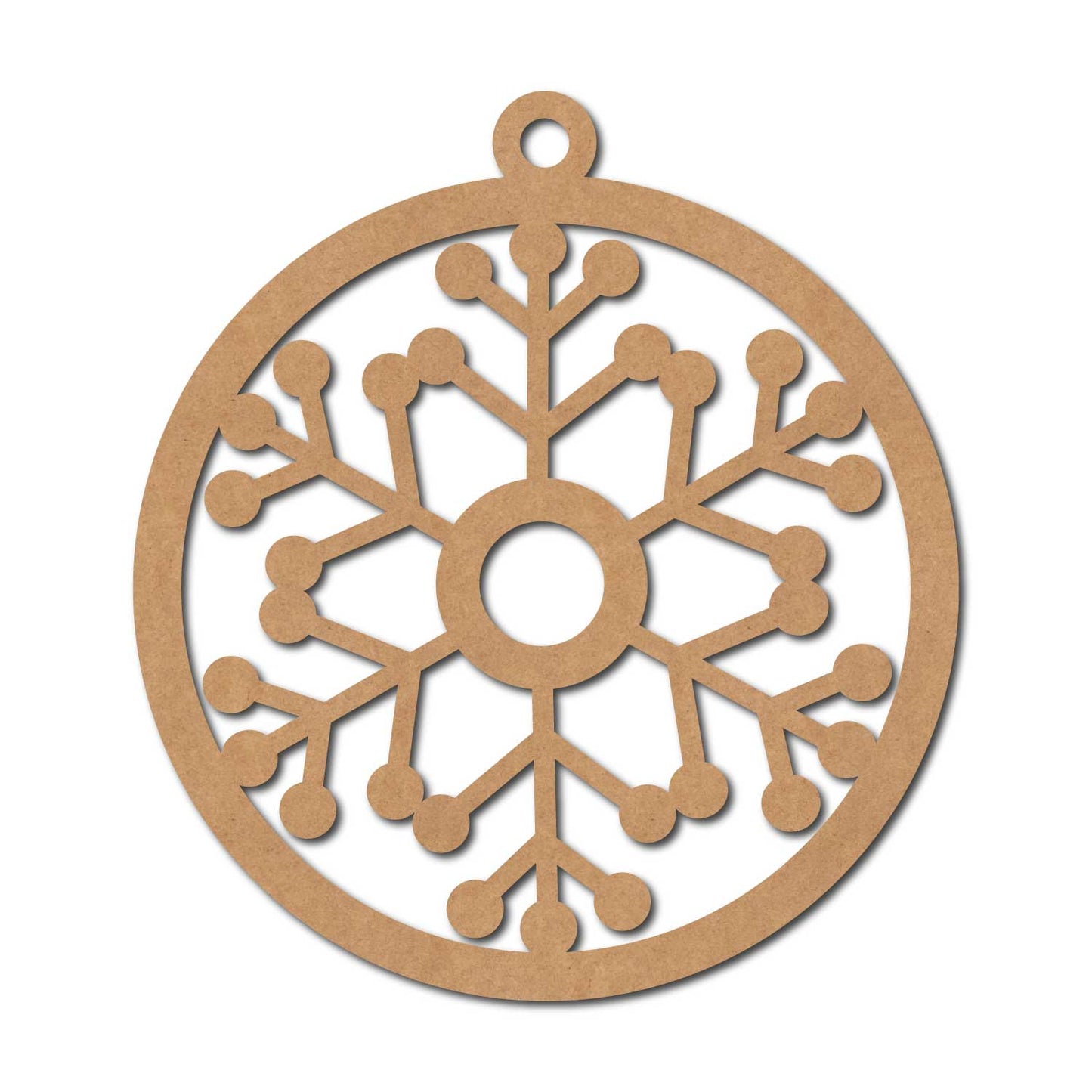 Snowflake Christmas Ornament Cutout MDF Design 3
