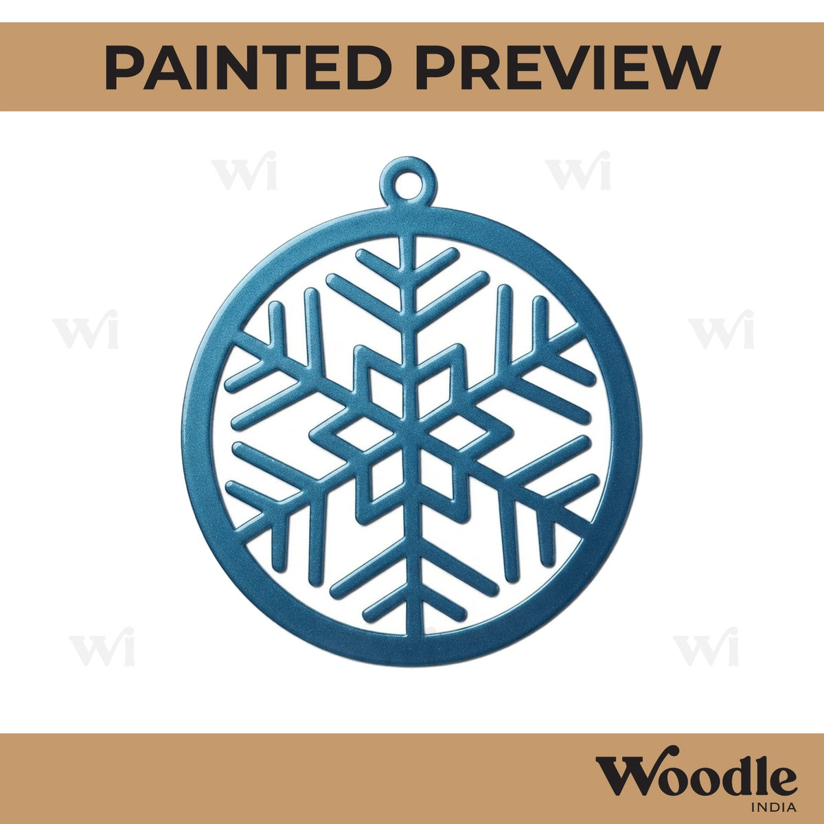 Snowflake Christmas Ornament Cutout MDF Design 4