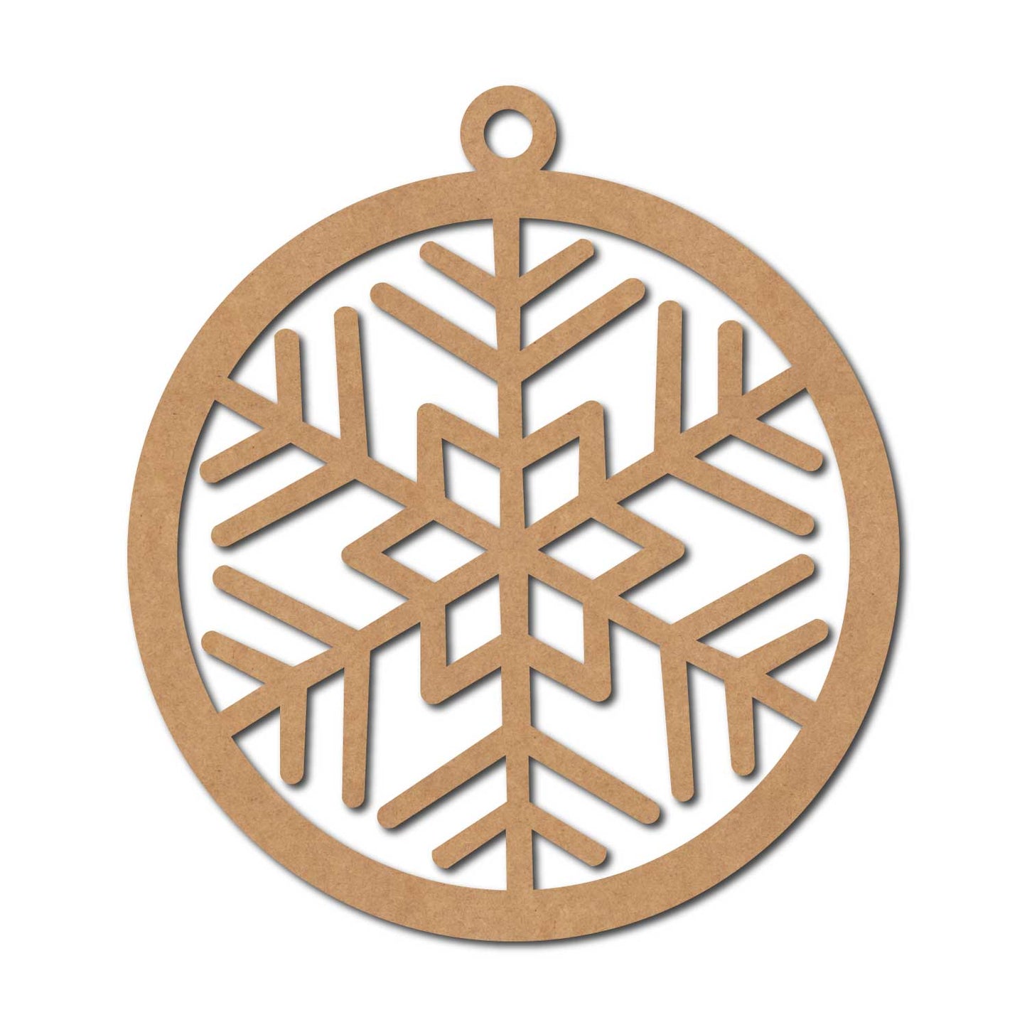 Snowflake Christmas Ornament Cutout MDF Design 4