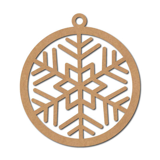 Snowflake Christmas Ornament Cutout MDF Design 4