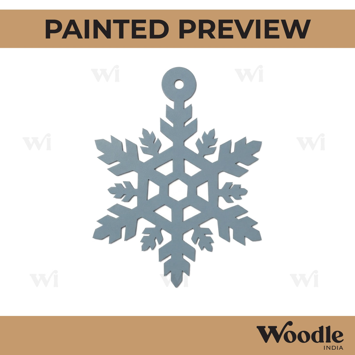 Snowflake Christmas Ornament Cutout MDF Design 5