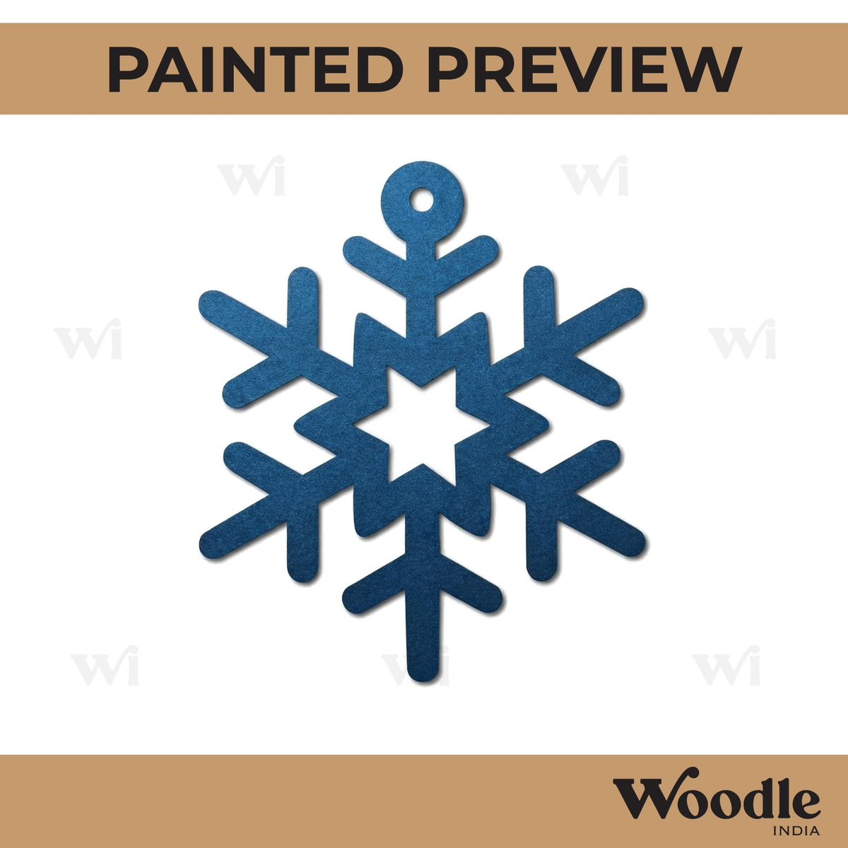 Snowflake Christmas Ornament Cutout MDF Design 6