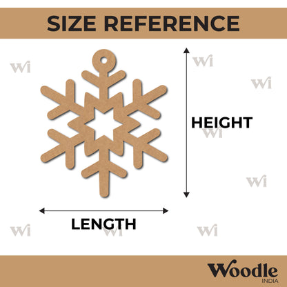 Snowflake Christmas Ornament Cutout MDF Design 6