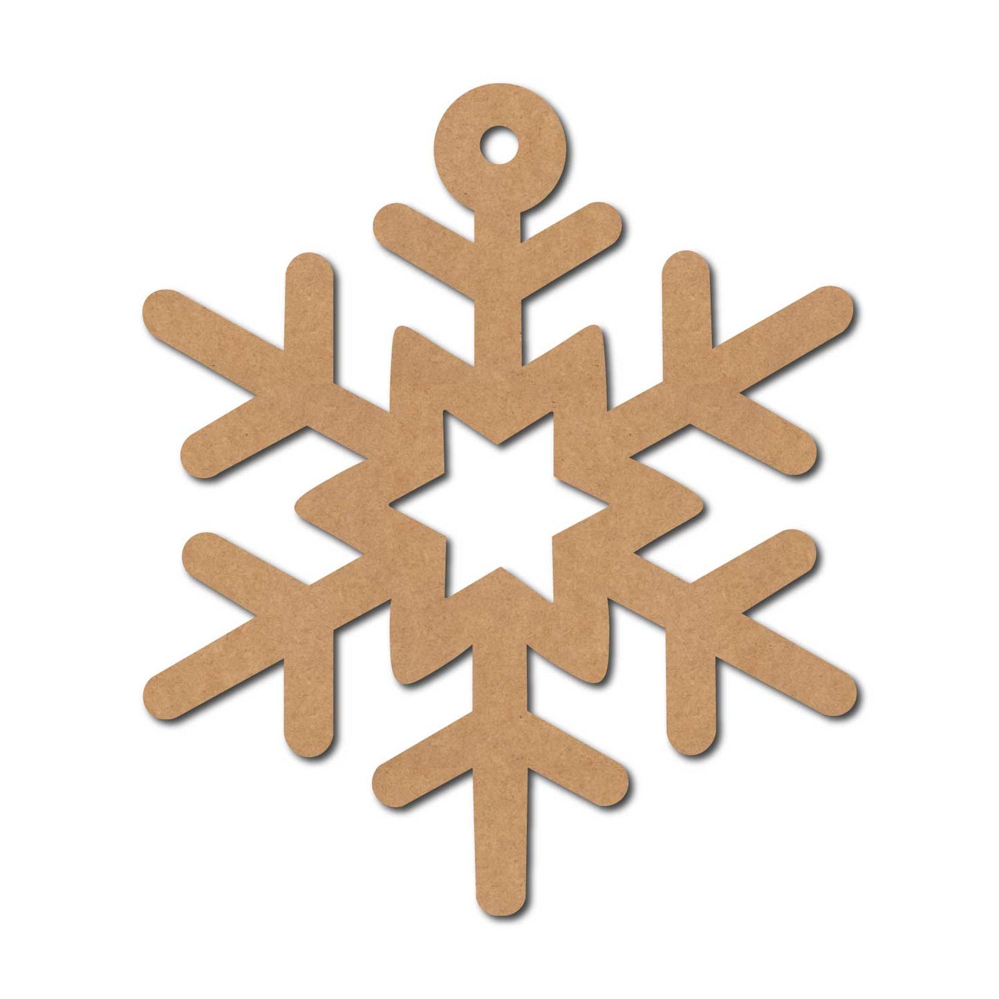 Snowflake Christmas Ornament Cutout MDF Design 6