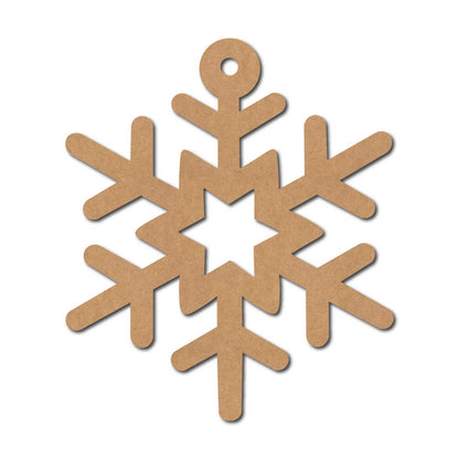 Snowflake Christmas Ornament Cutout MDF Design 6