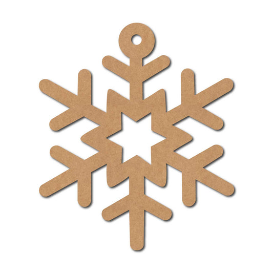 Snowflake Christmas Ornament Cutout MDF Design 6