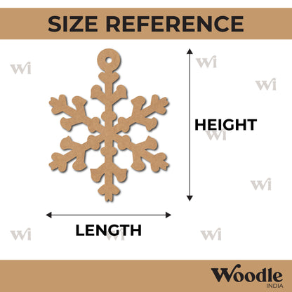 Snowflake Christmas Ornament Cutout MDF Design 7