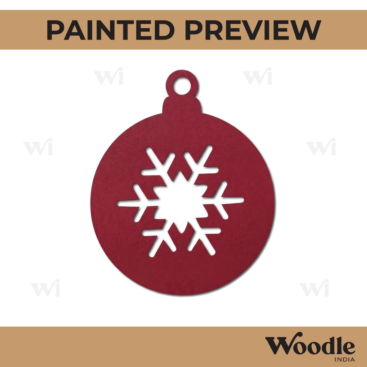 Snowflake Christmas Ornament Cutout MDF Design 8