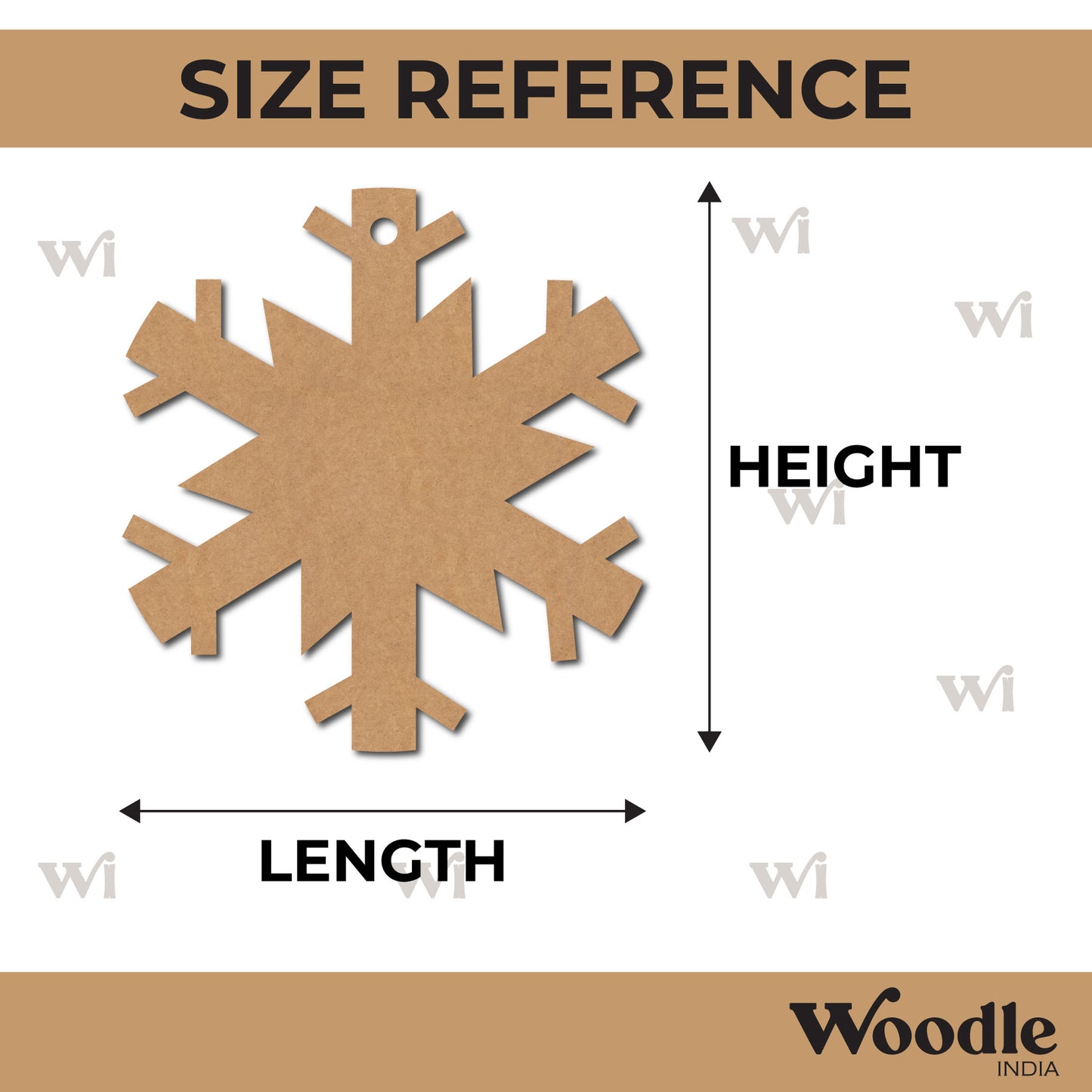 Snowflake Christmas Ornament Cutout MDF Design 9