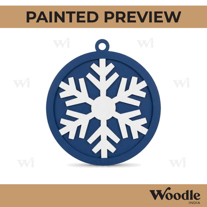 Snowflake Christmas Ornament Two Layered Base MDF Design 1