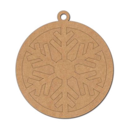 Snowflake Christmas Ornament Two Layered Base MDF Design 1