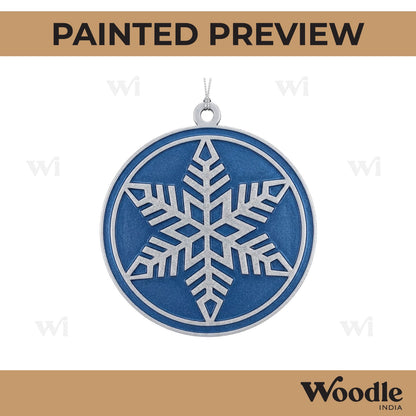 Snowflake Christmas Ornament Two Layered Base MDF Design 2