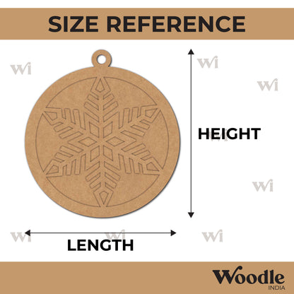 Snowflake Christmas Ornament Two Layered Base MDF Design 2