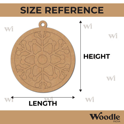 Snowflake Christmas Ornament Two Layered Base MDF Design 3