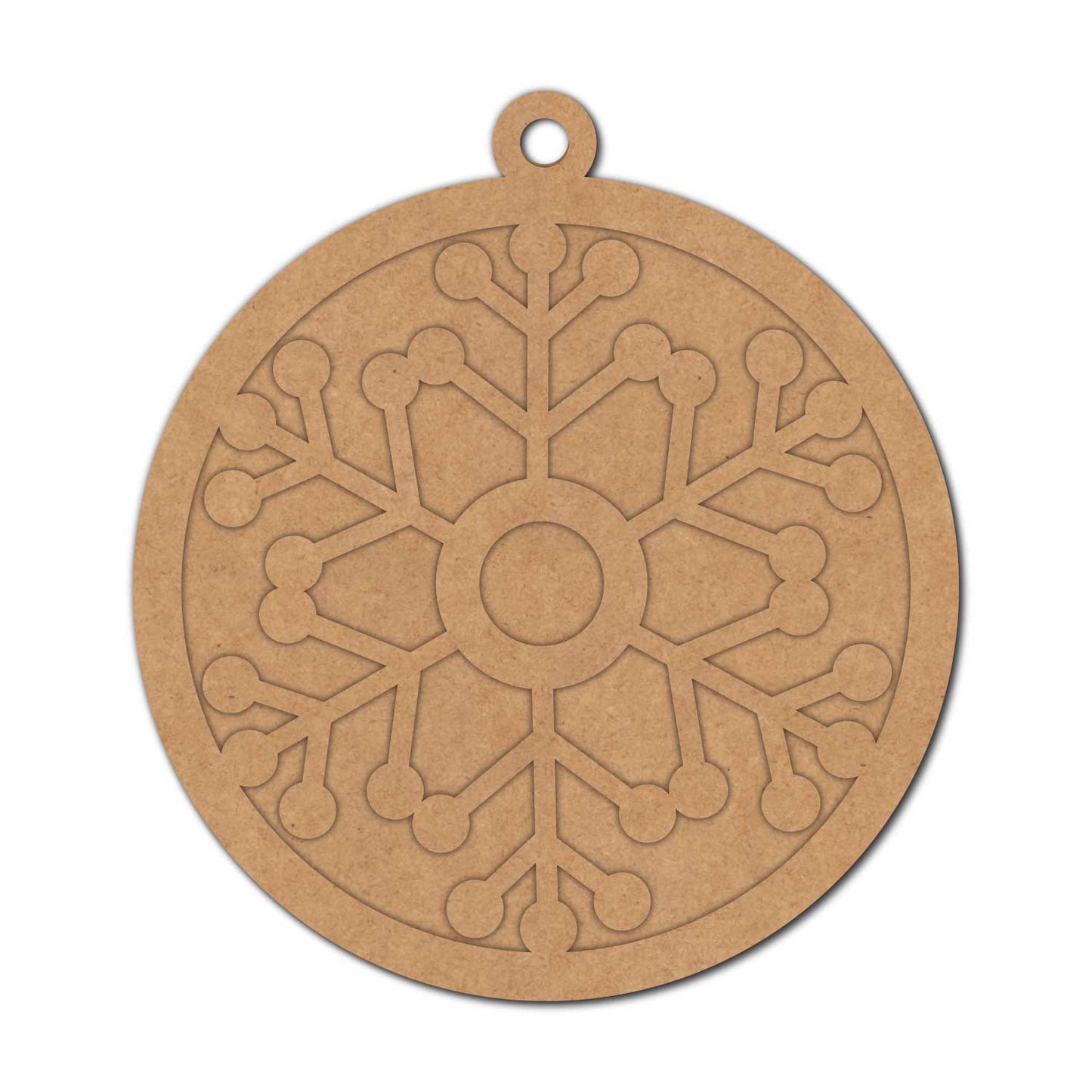 Snowflake Christmas Ornament Two Layered Base MDF Design 3