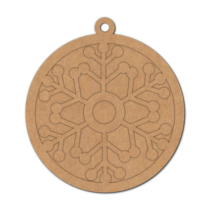 Snowflake Christmas Ornament Two Layered Base MDF Design 3