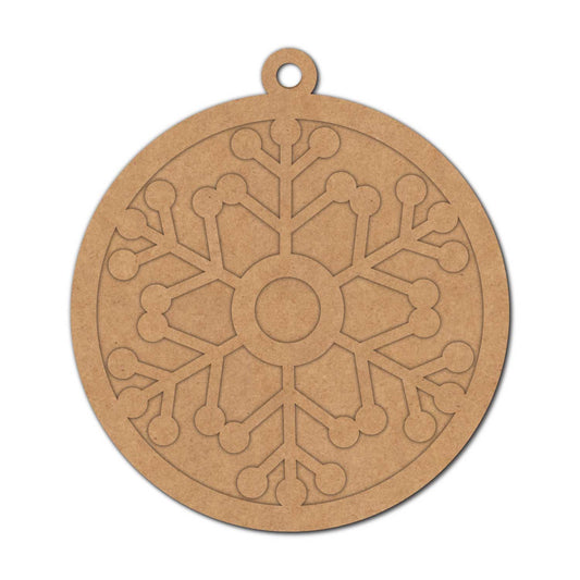 Snowflake Christmas Ornament Two Layered Base MDF Design 3